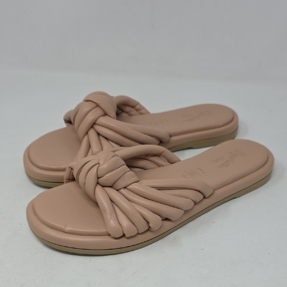 Seychelles Nude Tan Slide Sandals with Knotted Straps Nude Size 9